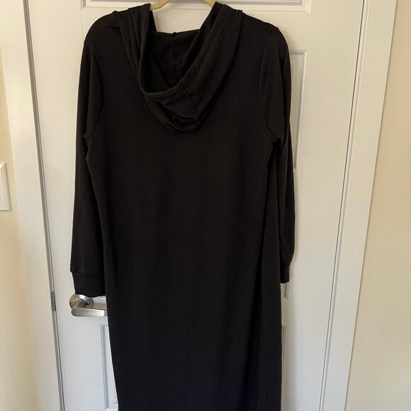 EUC - Large- Black - Long Hooded Cardigan (Casual), - Picture 2 of 3